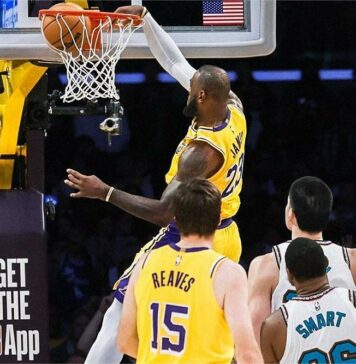 Леброн Джеймс с трети пореден трипъл-дабъл за Лейкърс (видео)