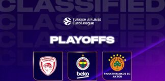 Монако срещу Барселона и ПАО срещу Анадолу Ефес в плейофите на Евролигата