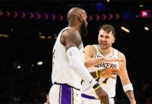 Леброн Джеймс без грешка в края за триумф на Лейкърс (видео)