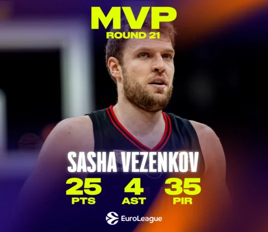 Александър Везенков с още един приз за MVP на кръга в Евролигата
