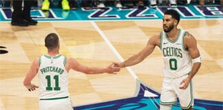 Бостън се бетонира за плейофите в НБА (видео)