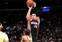 Маями навъртя 24 тройки срещу Лейкърс (видео)