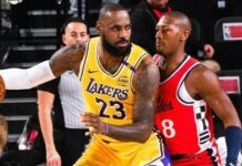 Лейкърс ликува в дербито на Ел Ей пред погледа на Лука Дончич (видео)