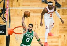 Джейсън Тейтъм близо до трипъл-дабъл срещу Ню Йорк (видео)