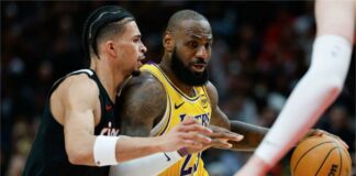 Леброн Джеймс отново в историята, Лейкърс биха Портланд (видео)