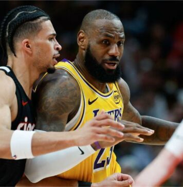 Леброн Джеймс отново в историята, Лейкърс биха Портланд (видео)