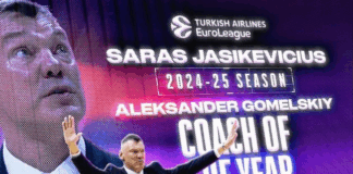 Шарунас Ясикевичус се окичи със званието Треньор №1 в Евролигата (видео)