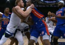 Петима наказани след боя на Минесота – Детройт (видео)