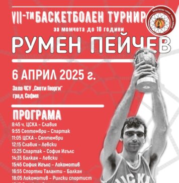 Турнир в памет на Румен Пейчев ще се проведе в София