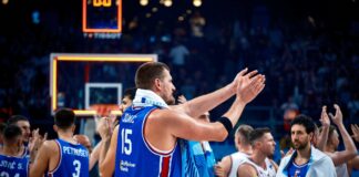 ЕВРОБАСКЕТ 2025: Блестящ Никола Йокич с нов рекорд, Сърбия издържа срещу Латвия (видео)