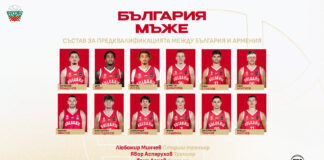 Ясен е съставът на България за мача от предквалификациите за Евробаскет 2029 срещу Армения