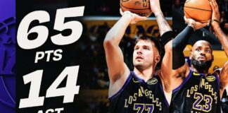 Лука Дончич и Леброн Джеймс с общо 65 точки срещу Мемфис (видео)