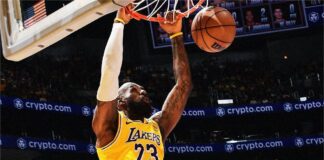 На 41 и неудържим: Леброн Джеймс счупи собствения си рекорд (видео)