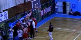 Меле във Видин прекрати мач от ББЛ (видео)